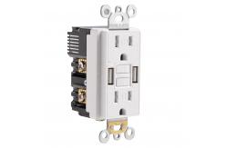 China 15A Ground Fault Circuit Interrupter 120V With USB Power Outlet supplier