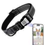 Luxury Customizable NFC Pet Tag Solid Reflective Nylon QR Code Dog Collar for sale