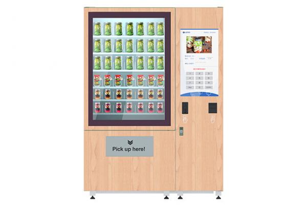 Advanced Healthy Salad Vending Machines With Lift System / Remote Control Function