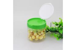 China 400ml Flip Top Plastic Easy Open Lid Dried Food Jars With Labeling LOGO supplier