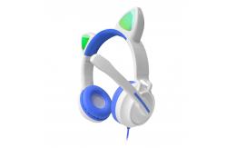 China 10m Transmission Wireless Cat Ear Headphones With RGB LED Moving Light supplier