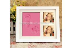 China Wooden Baby Clay Frame Customized New Style Baby Photo Frame supplier