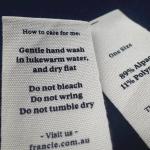 Sustainable OEM Polyester Screen Printing Clothing Labels for sale