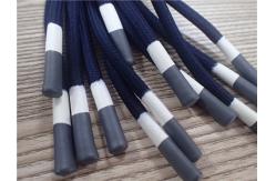 China Round Non Elastic Polyester Rope Grey And White Coating For Clothes supplier