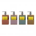 Kitchen Utensil Caddy With 2N1 Sand Stone Soap Dispenser And Chrome ABS Pump Head for sale