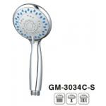 Smoothy Rotation Thumb Tab Polished Hand Round Chrome Shower Head Three Function
