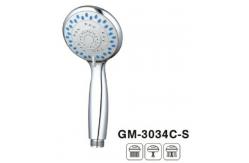 China Smoothy Rotation Thumb Tab Polished Hand Round Chrome Shower Head Three Function supplier