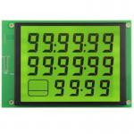 Custom LCD Panel, Monochrome Temperature Control Instrument Energy Storage Power LCD, STN Yellow Green Segment LCD for sale