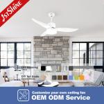 Modern Indoor Plastic Ceiling Fan With Light And Remote Control 6 Speed