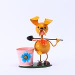 Handcrafted Metal Dogs Garden Ornaments With ODM/OEM Service for sale