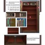Double Alarm Solid Movable Steel Safe Cabinet Door H1800mm For Security