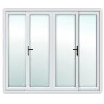 Exterior PVC Sliding Door Double Tempered Glass Patio Balcony Sliding Glass Doors for sale