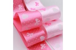China custom ink printing ribbon logo print satin sash ribbon supplier