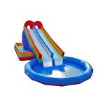 Aldult  Outdoor Rental Inflatable Large Water Slides With Bouncy for sale