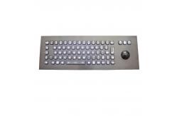 China 74 Keys Rugged Backlit Usb Keyboard With Optical Trackball Top Panel Mount Solution supplier