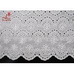 120Cm White Cotton Eyelet Chicken Voile Embroidery Lace Eyelet Fabrics