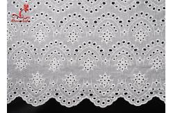 China 120Cm White Cotton Eyelet Chicken Voile Embroidery Lace Eyelet Fabrics supplier