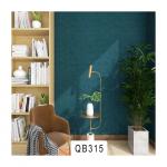 Dark Green Matt Vinyl Textured Cloth Wallpaper 68cm 136cm Damask Cloth Wall Paper for sale