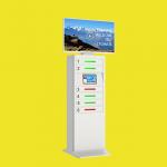 43 Inch Advertising LCD Screen Mobile Phone Charging Stations For Visitors Use for sale
