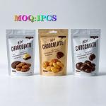 Plastic Packaging Bag With Luxury Window For Nut Chocolate Candy Sweets Pouch Bag With Child Proof Zipper for sale