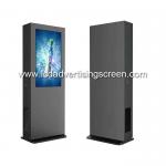 High Brightness Outdoor Digital Signage LCD Display Kiosk 1080p 3G / 4G Windows System for sale