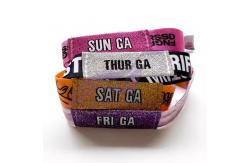 China Elastic NFC Fabric Wristband RFID Chip Bracelet With Custom Logo supplier