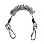 High Security Coiled Tool Lanyard Stretchable Transparent Heavy Duty Plastic Spring