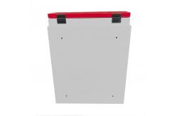 China Universal Red Curved Alarmed Wall Mount AED Cabinet For Illumination supplier