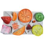 Personalized Silicone Baking Tools Set Fruit Pattern Fondant Mat Cake Decorating for sale