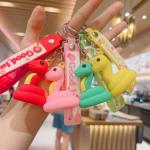 Adorable Cartoon Silicone Keychain Cute Kawaii Anime Cool Keychains For Backpacks Space Keychain Christmas Birthday Gift for sale