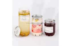 China Food Grade Clear Plastic Juice Jars Plastic Soda Can supplier