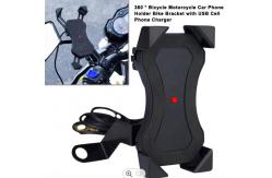 China Iso Telescopic Waterproof Motorcycle Phone Holder With Charger 360D Rotation supplier