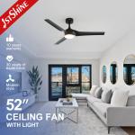 High Airflow LED Ceiling Fan 220V Simple Design with Remote Control and Light Source for sale