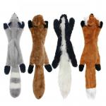 48*15 cm unstuffed short fabric simulated animal barking dog chewing toy for sale
