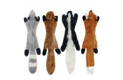 China 48*15 cm unstuffed short fabric simulated animal barking dog chewing toy supplier