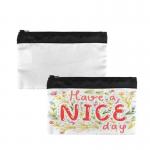 Polyester Blank Sublimation Cosmetic Bags Lipstick Mirror Pencil Pouch Sublimation Makeup Bag Blanks for sale