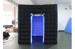 China Durable Inflatable Cube Photo Booth Enclosure Black Exterior And White Interior supplier