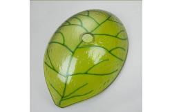 China 565mm Length Countertop Wash Basin Green Leaf 365mm Width Hot Melted Hand Drawing supplier