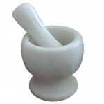 Kitchenware Marble Stone Mortar And Pestle Grinder White for sale