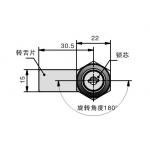 Die Cast Housing Cam Latch Lock Nickel Plated Electronic Cam Lock
