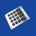 16 Keys Led Illuminated Blacklit Metal Keypad With IP65 Rated For Panel Mount for sale