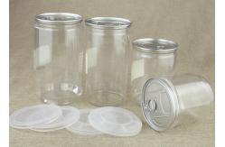 China Transparent Clear Plastic PET Easy Open Cans Food Grade Canned Cylinder supplier