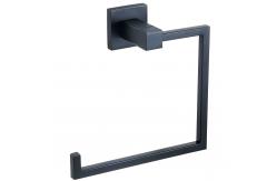 China Matte Black Wall Mount Towel Ring Paper Roll Bathroom Tissue Holder supplier