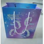 Flat Bottom Printed Custom Kraft Paper Shopping Bags With Drawstring for sale