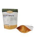 Low MOQ Stand Up Resealable Zipper Kraft Paper Pouch Custom Biodegradable Resealable Mylar Bags for Pet Treat for sale