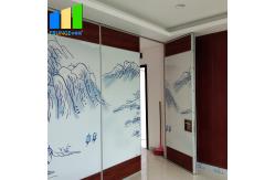 China Restaurant Sliding Sound Proof Partitions Leather Painting Finish Partition Wall supplier