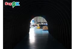 China 210D Oxford  Black Inflatable Tunnel Tent Multi Function For Activities Exhibitions supplier
