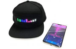 China Animated Sign Bluetooth LED Hat Programmable Message Black Cap supplier