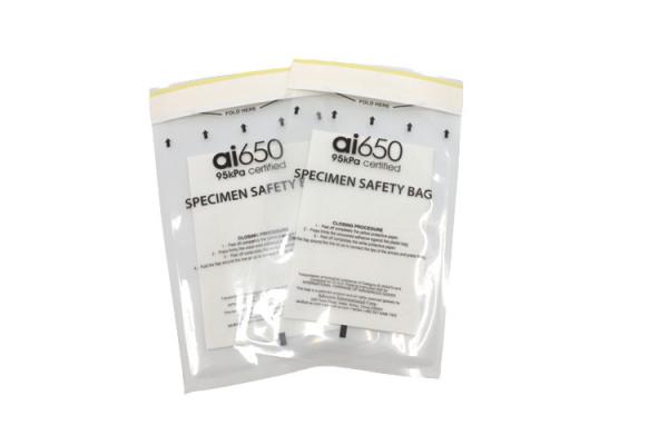 Biological Specimen Three Layer Pathological 95kPa Bag Self Sealing