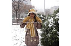 China Winter Shearling Sheepskin Hats Gloves And Scarf Set Medium Length supplier